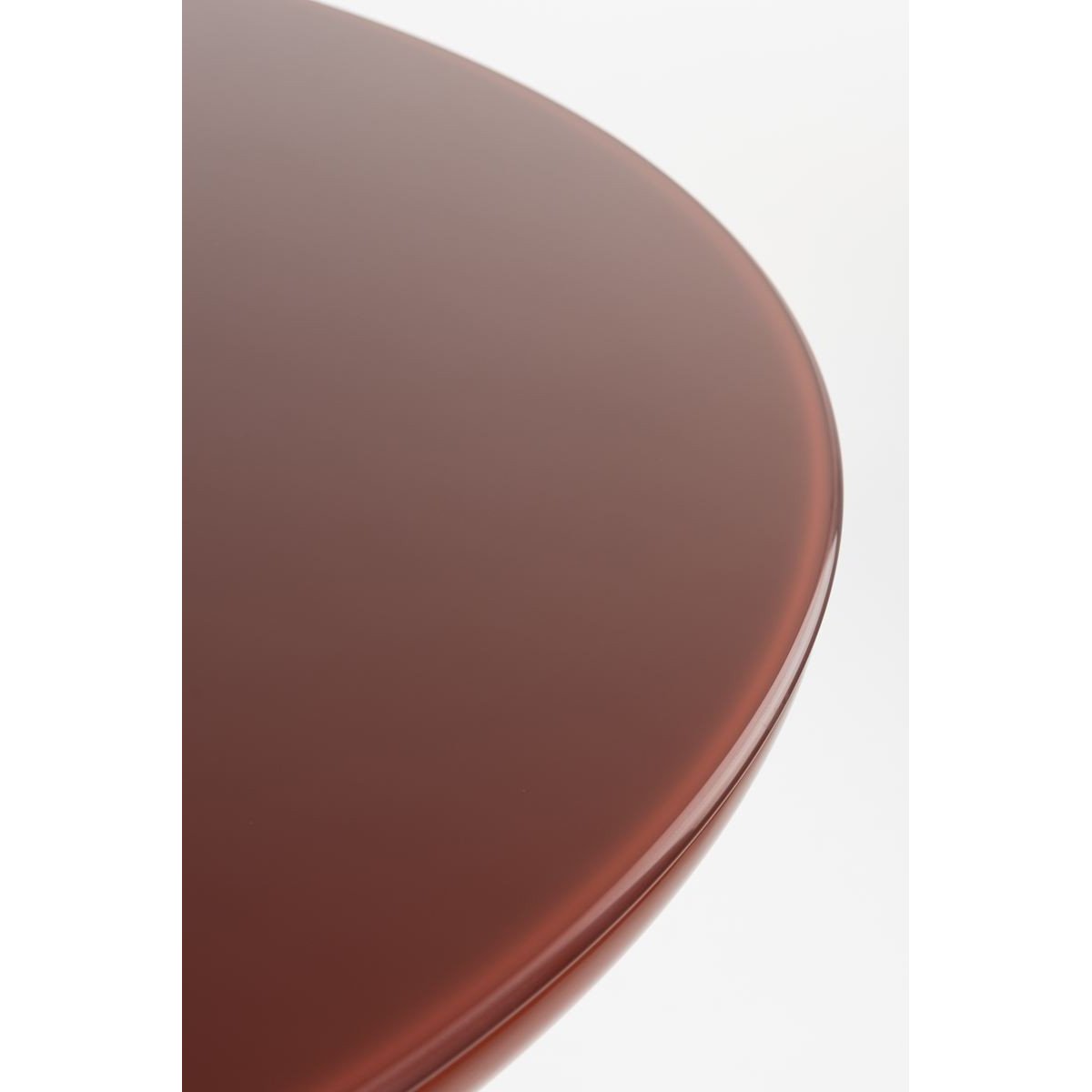 Table à manger ronde en bois, L.110 rouge, BOITE A DESIGN