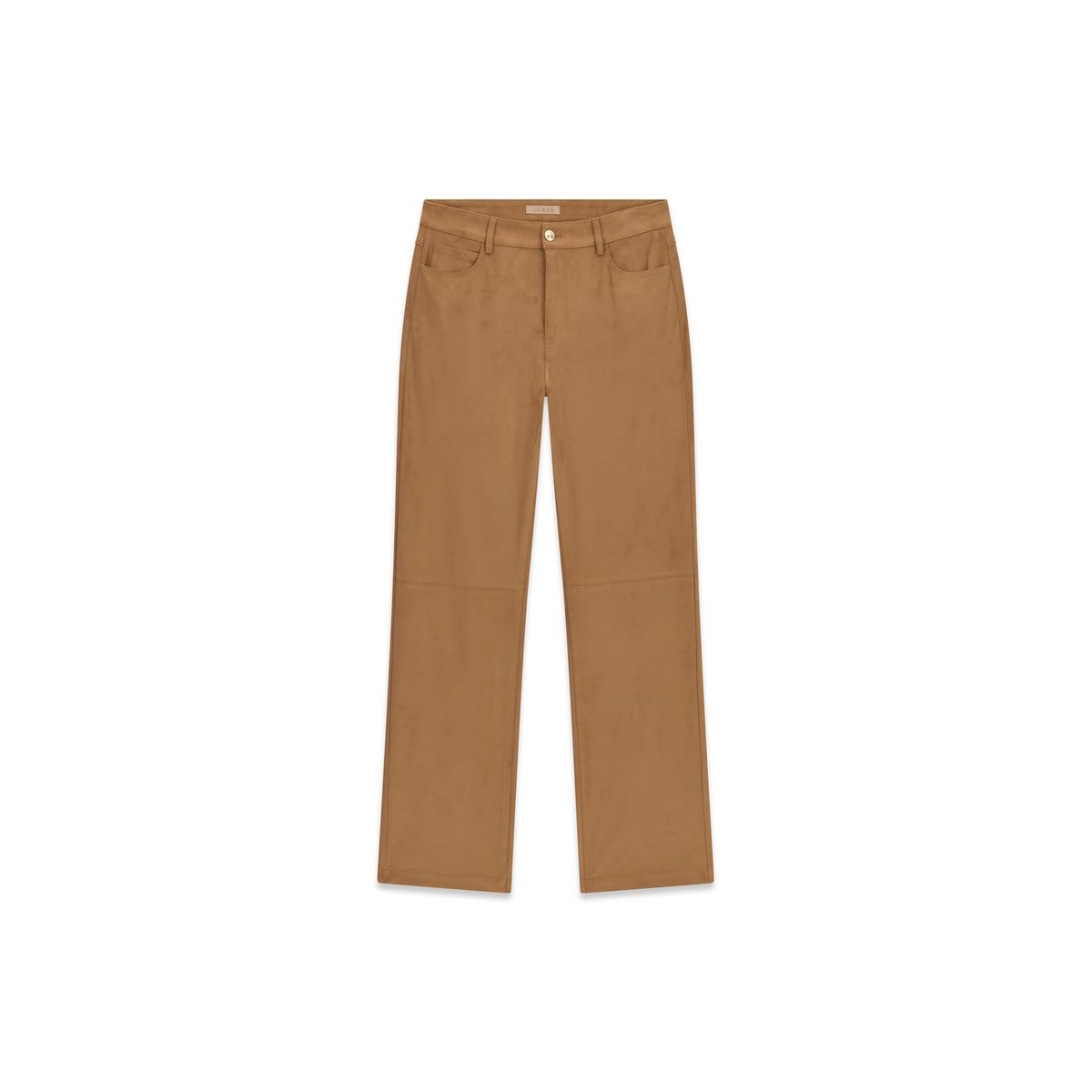 Pantalon Taille Mi-Haute Straight marron, GUESS