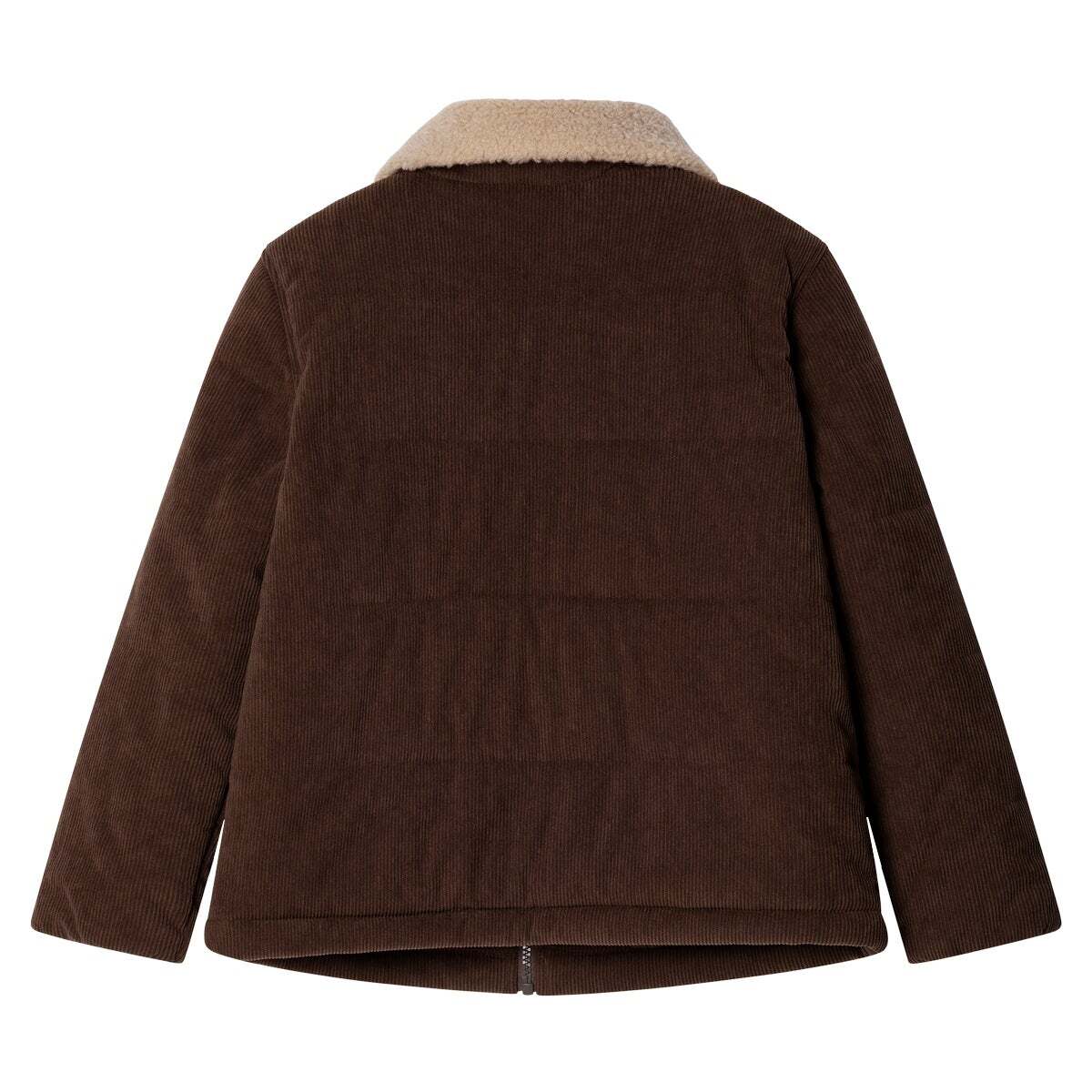 Veste Bomber Effet Sherpa brun terre, PEPE JEANS