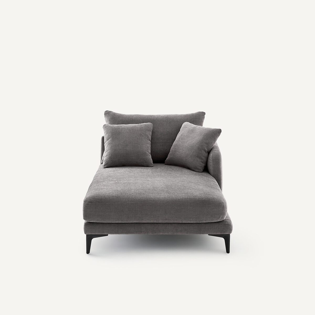 Méridienne en polyester et coton, MODERNISTE gris stone, AM.PM X EMMANUEL GALLINA