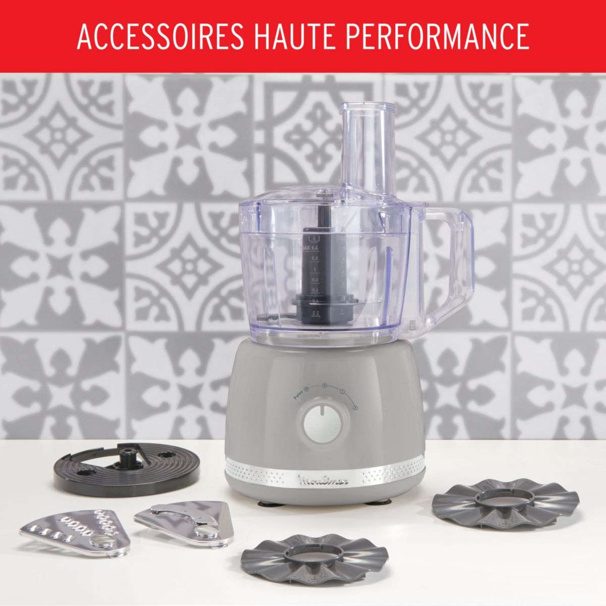 Robot multifonction soleil pepper FP345E10 gris, MOULINEX