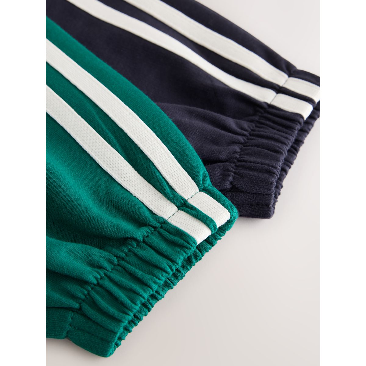 Pantalon de jogging bande latérale, lot 2 bleu marine/vert, NEXT