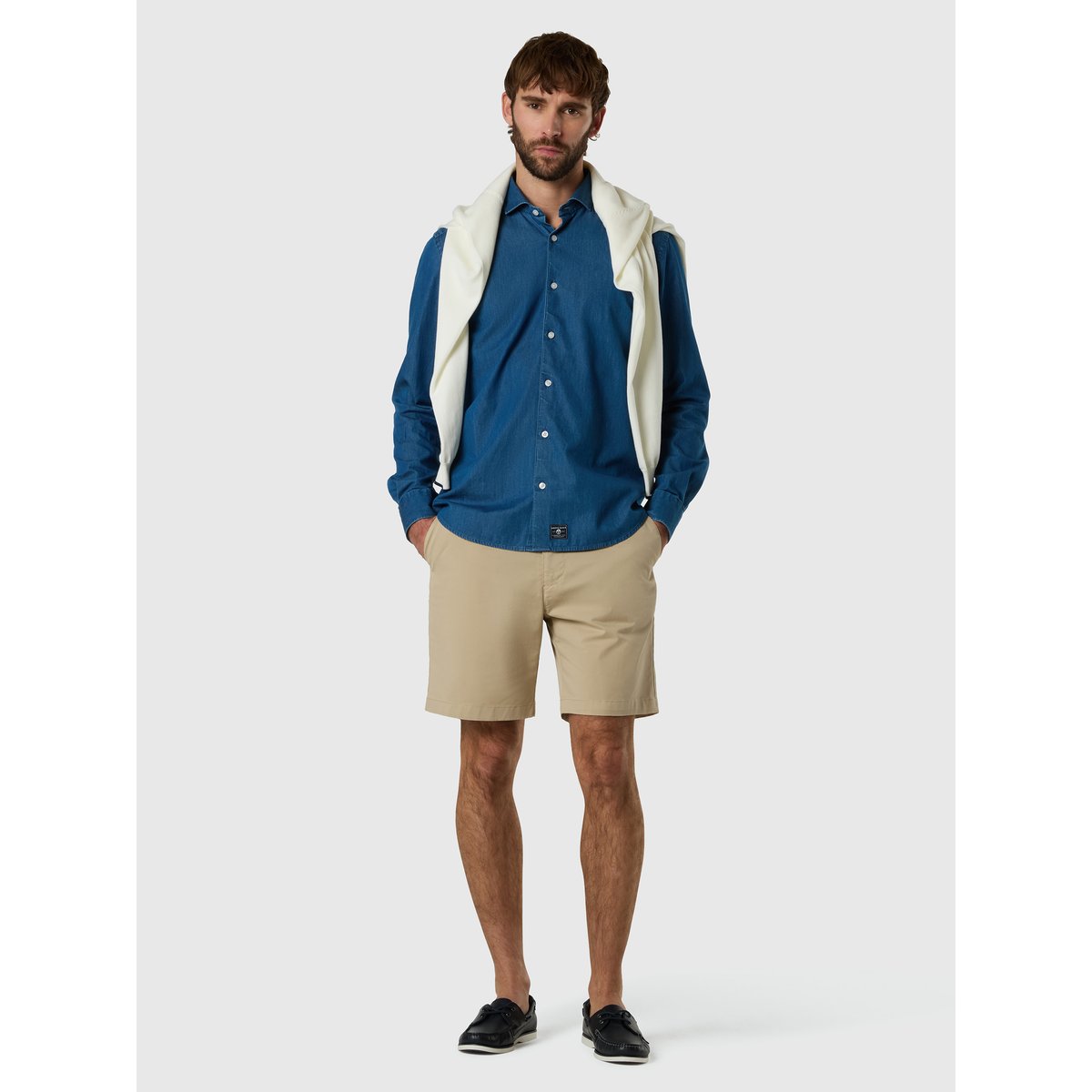 Chemise en denim à col découpé combo 3, NORTH SAILS