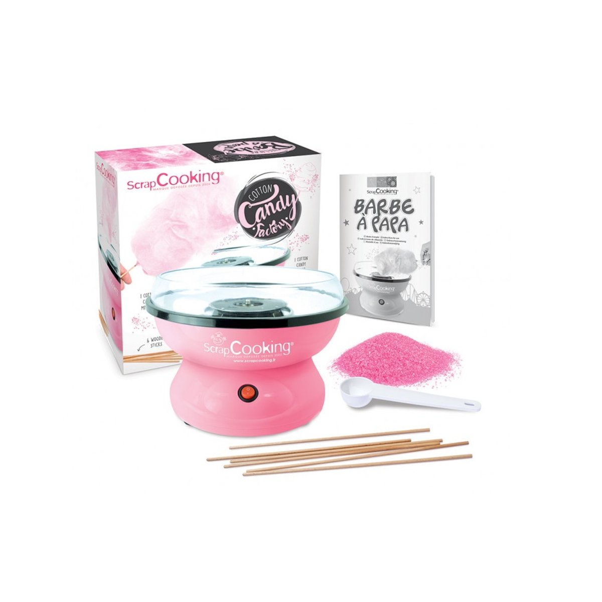 Atelier barbe à papa rose, SCRAPCOOKING
