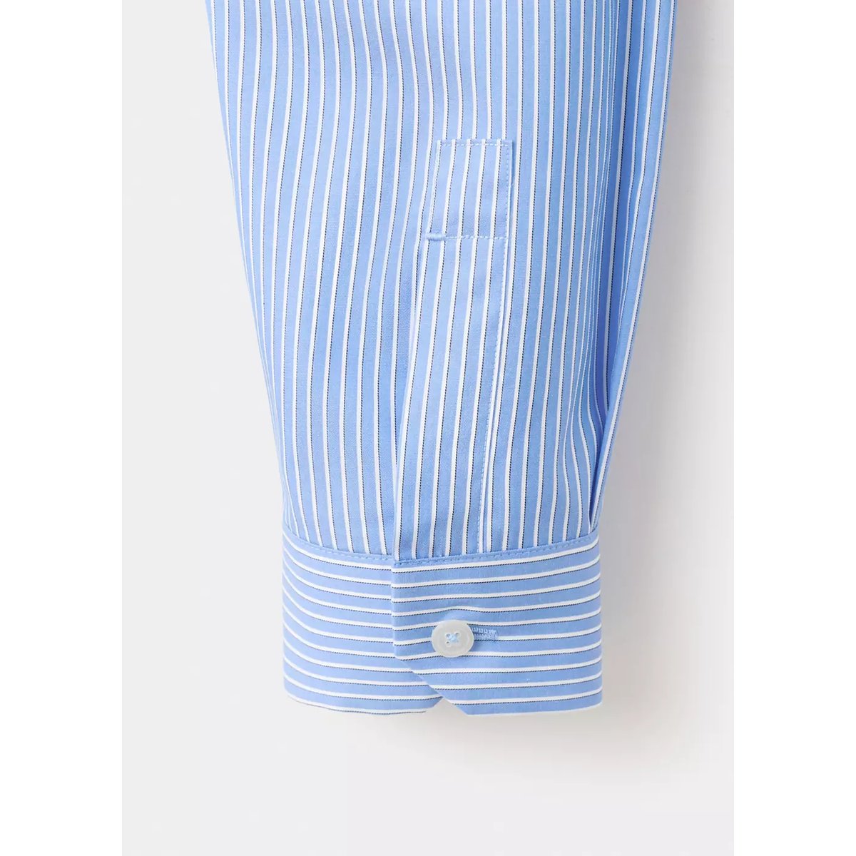Chemise coton comfort stretch non-iron à rayures bleu ciel, MANGO MAN