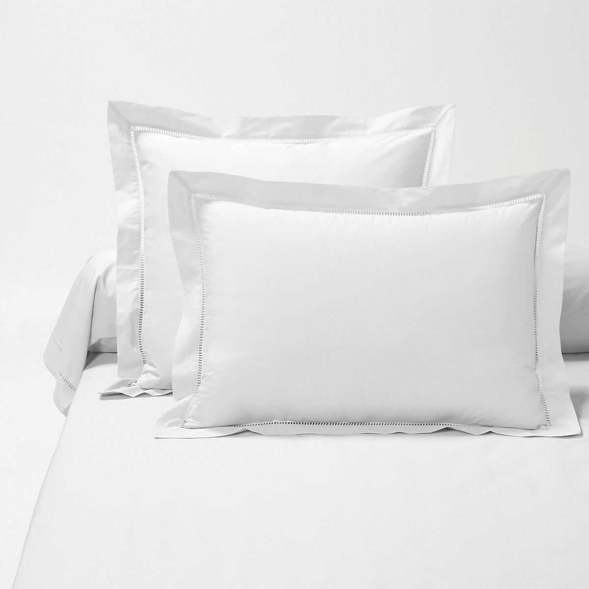 Taie d'oreiller en percale de coton, Secret blanc, LA REDOUTE INTERIEURS
