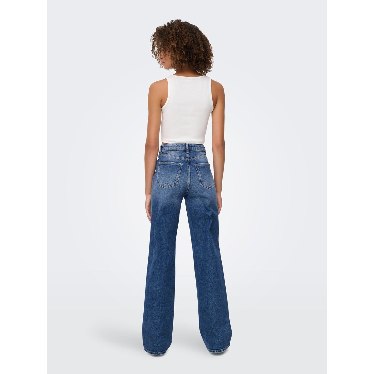 Jean À Jambe Large dark blue denim, ONLY