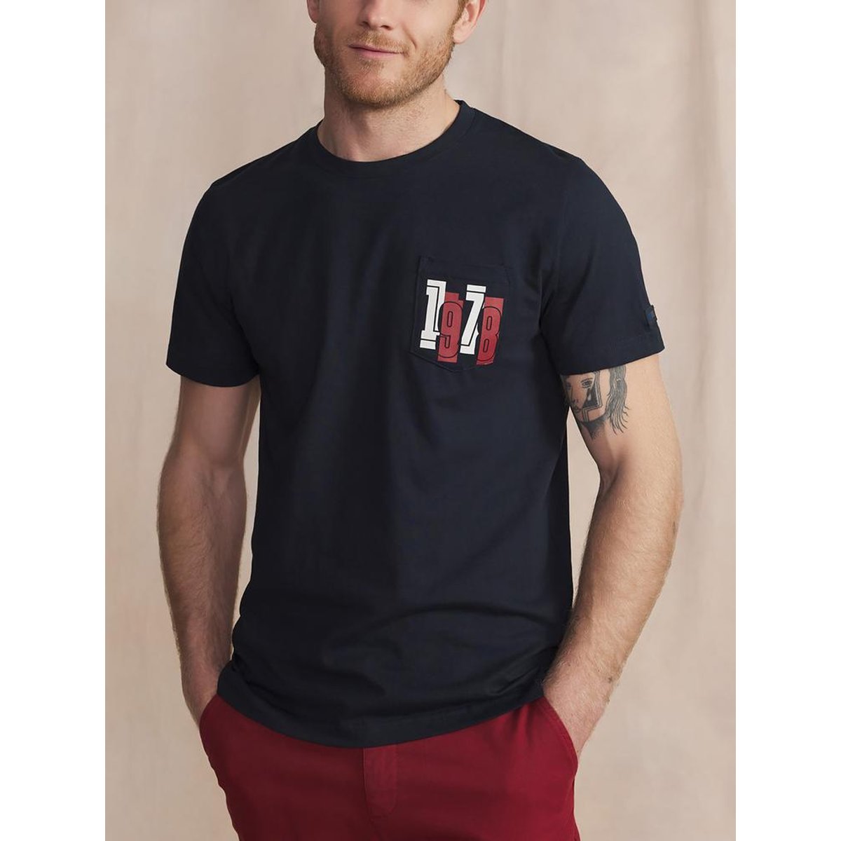 T-shirt manches courtes HADISTEE marine, TBS