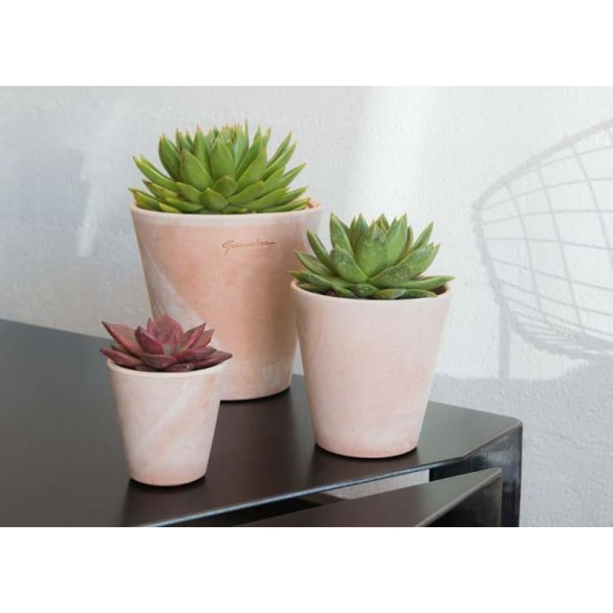 Petit cuvier Haut contemporain en terre cuite, H 10, D 10 cm Terre cuite v002226, ARTIFICIELLES