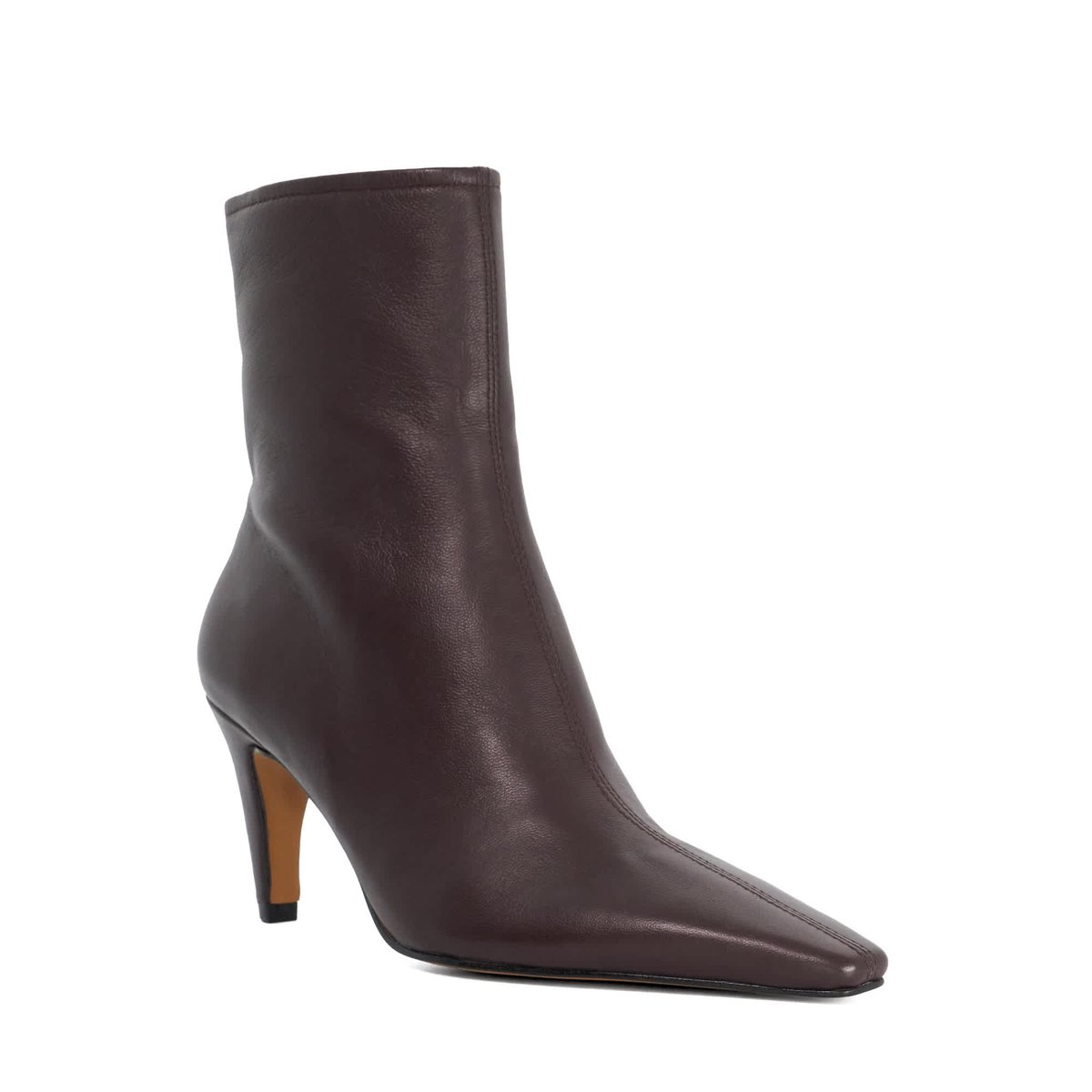 Bottines à talons en cuir - OVERT burgundy-leather, DUNE LONDON