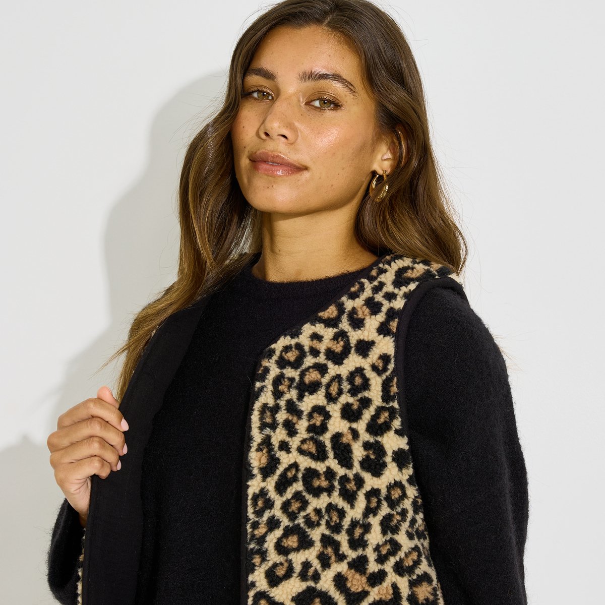Gilet réversible sans manches marron camel, GRAIN DE MALICE