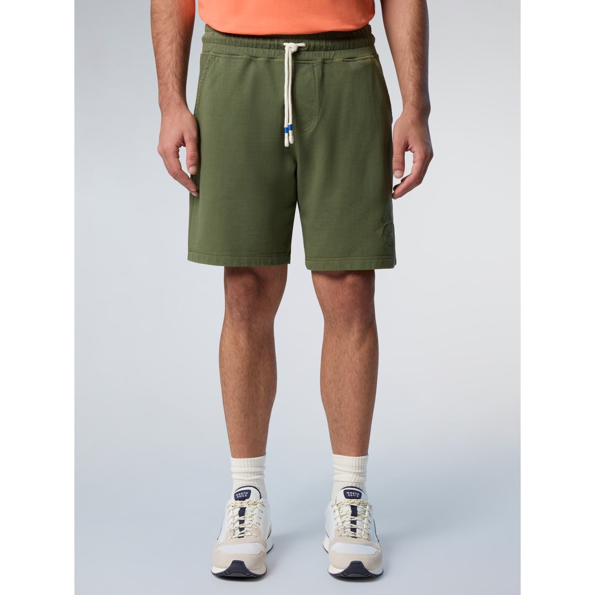 Short en sweat avec imprimé sur les jambes vert profond, NORTH SAILS