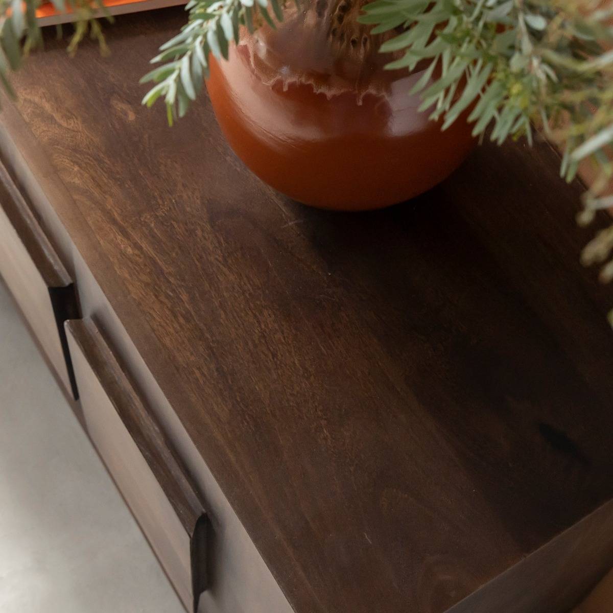 Buffet en bois de manguier HESTIA bois foncé, MADE IN MEUBLES