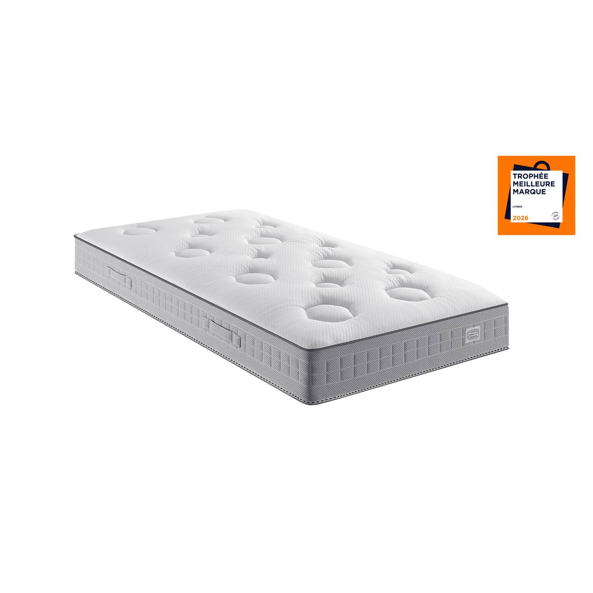 Matelas FLEXION 180x200, ressort ensachés, mi-ferme, H26 blanc, SIMMONS
