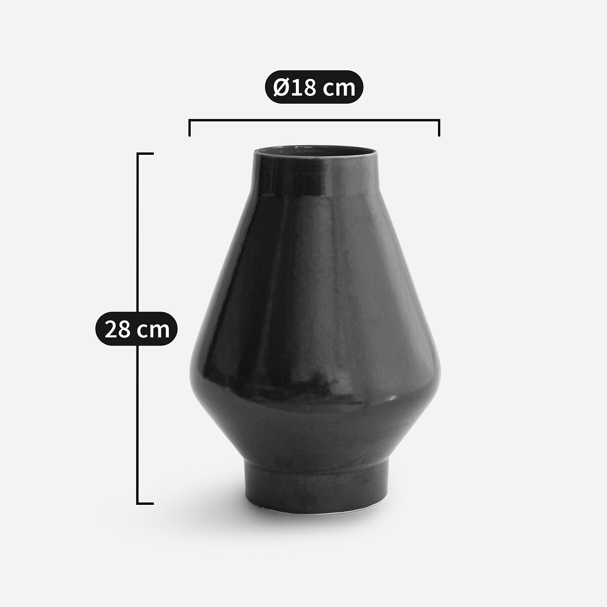 Vase en céramique émaillée, SYENA chocolat, AM.PM