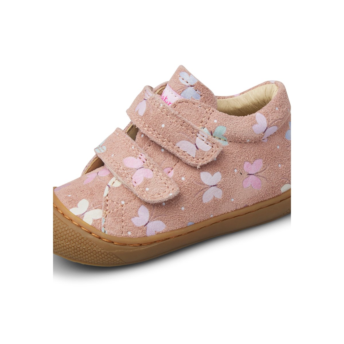 Chaussures premiers pas en suède COCOON VL rose-lilas, NATURINO