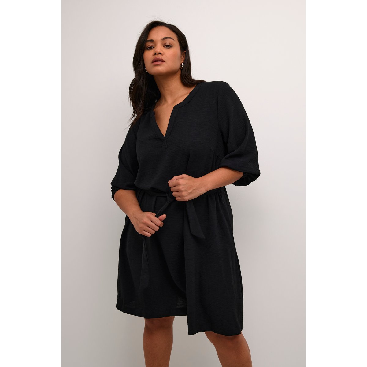 Dress noir black deep, KAFFE CURVE
