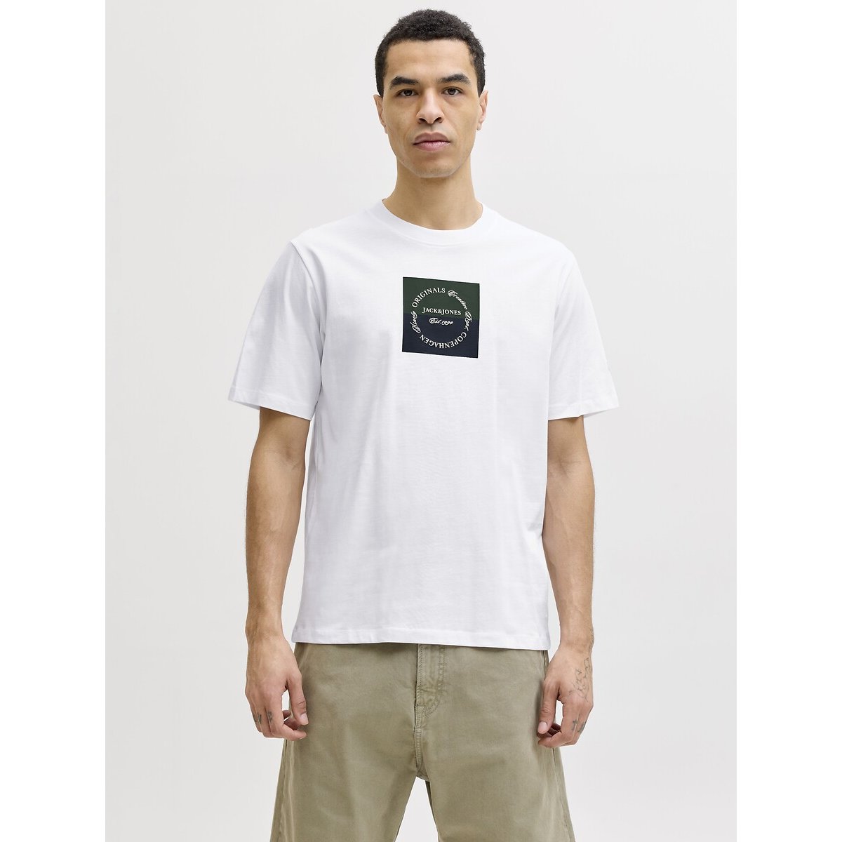 T-shirt manches courtes blanc, JACK & JONES