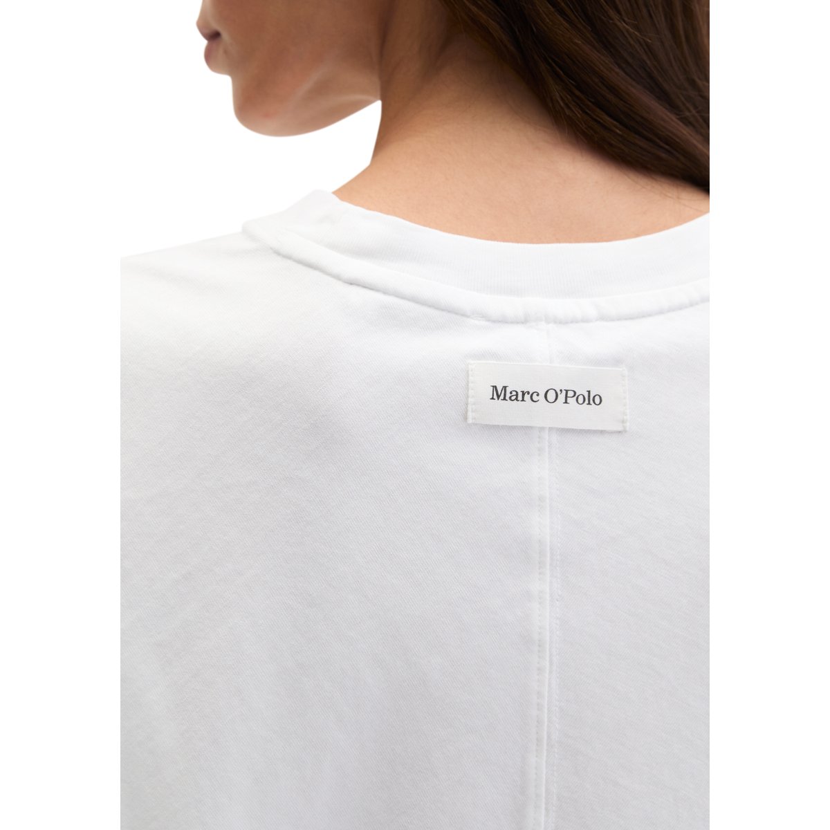 T-shirt loose en coton bio régénéré blanc, MARC O'POLO
