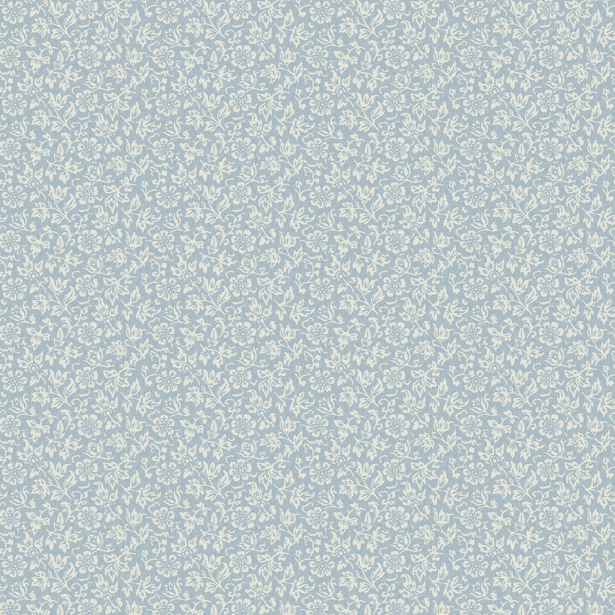 Papier peint petites fleurs Sweet Alyssum bleu, LAURA ASHLEY