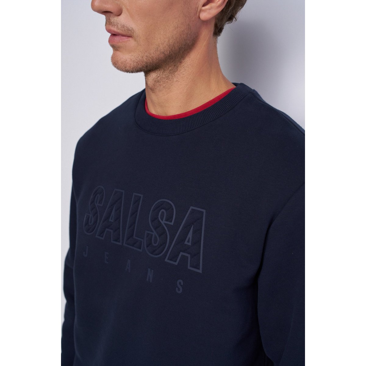 SWEATSHIRT AVEC BRANDING bleu foncé, SALSA JEANS