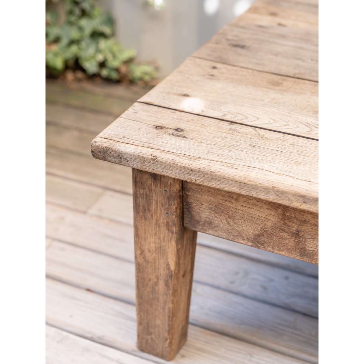 Grande table basse en chêne Léonie N°1123 - Bon état bois foncé, DEBONGOUT