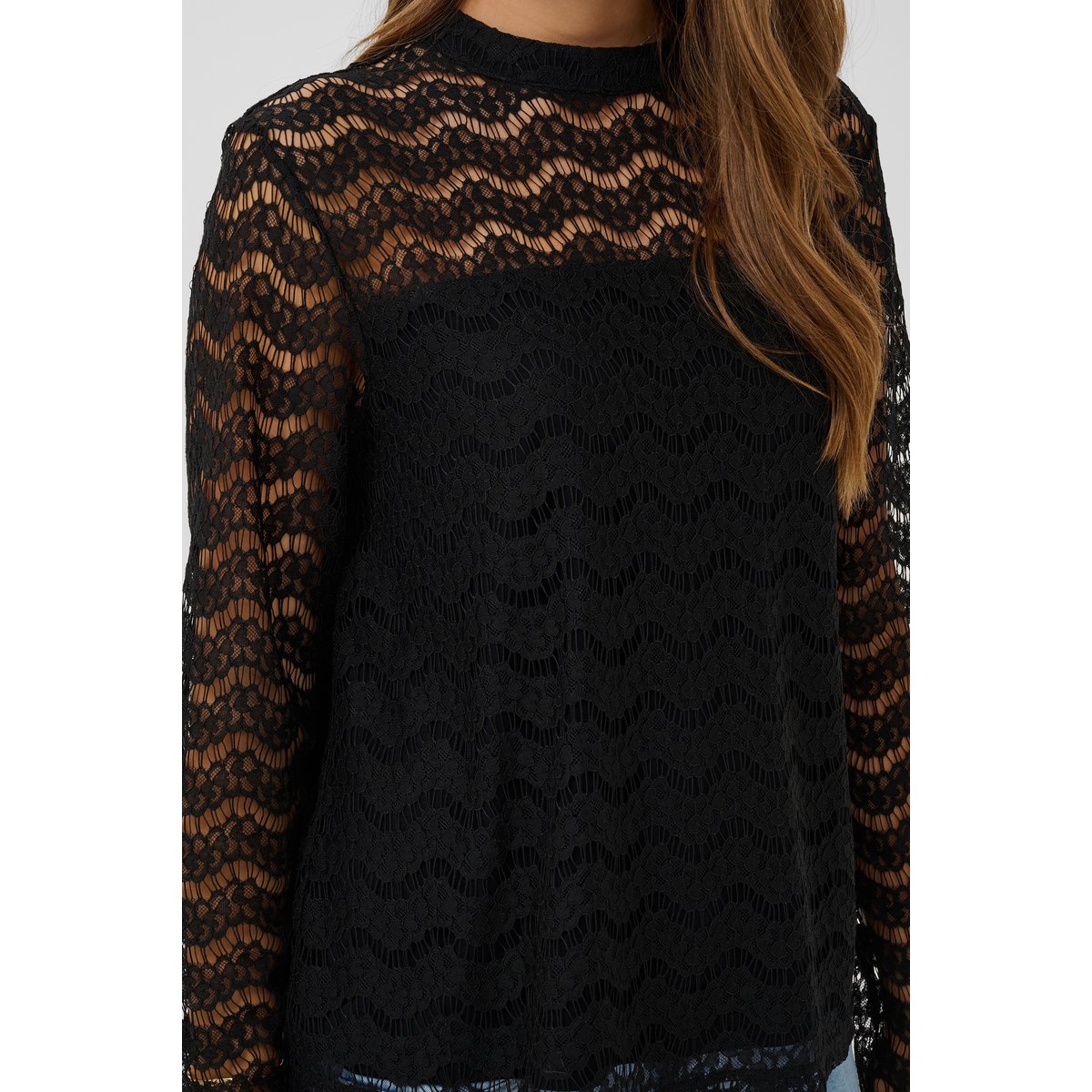 Blouse à manches longues noir pitch black, CREAM