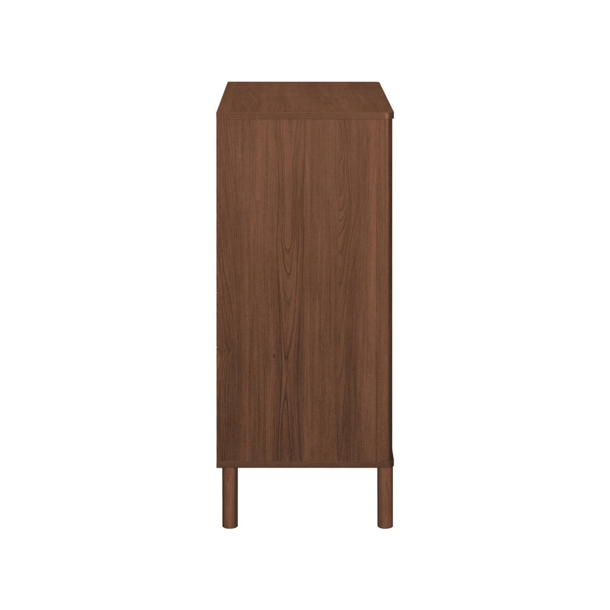 Commode vintage décor bois et cannage 4 tiroirs ETTA noyer, SWEEEK