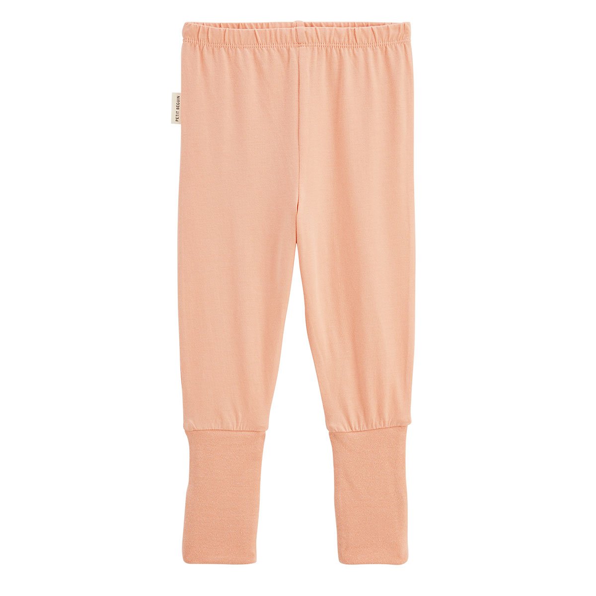 Pyjama enfant 2 pièces à pieds retroussables Santa Giulia corail, PETIT BEGUIN