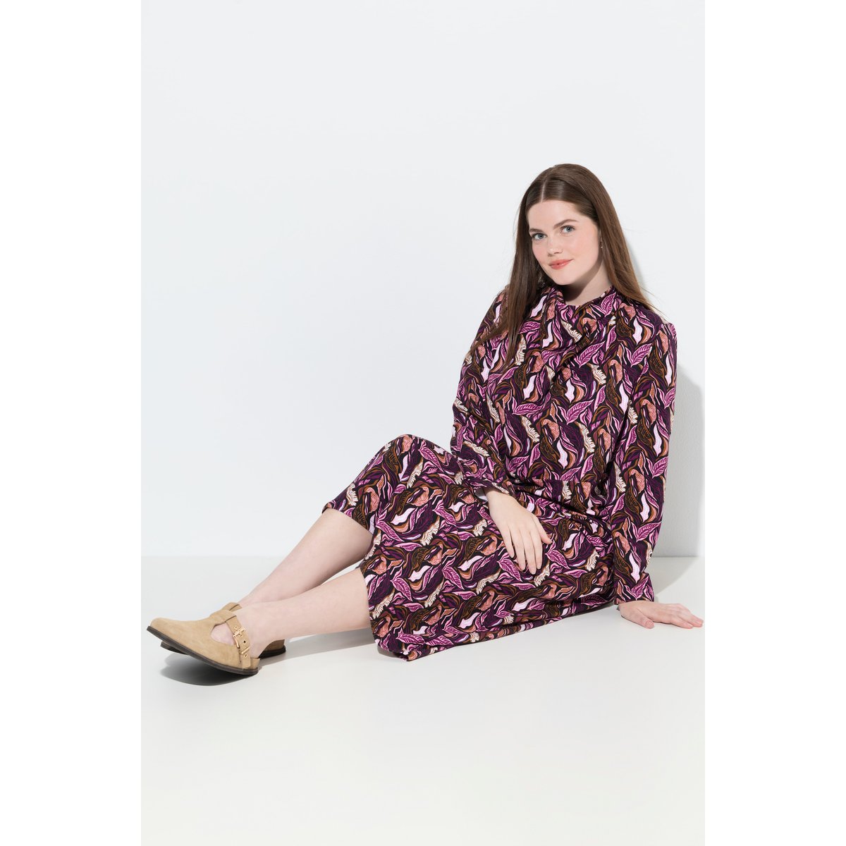 Robe en molleton de coton bio baies de forêt, ULLA POPKEN