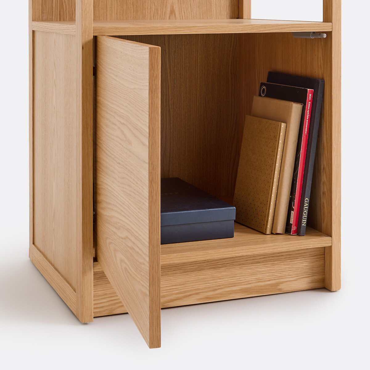 Libreria impiallacciata in rovere, 1 anta, SENSSIA color quercia, LA REDOUTE INTERIEURS
