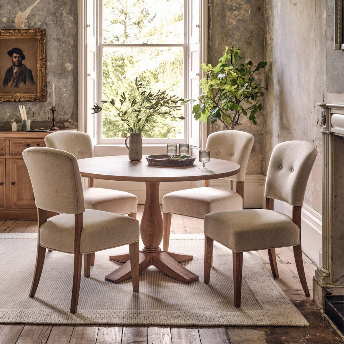 Cannes Oak Round Dining Table (Seats 4) natural oak, WILLIS & GAMBIER