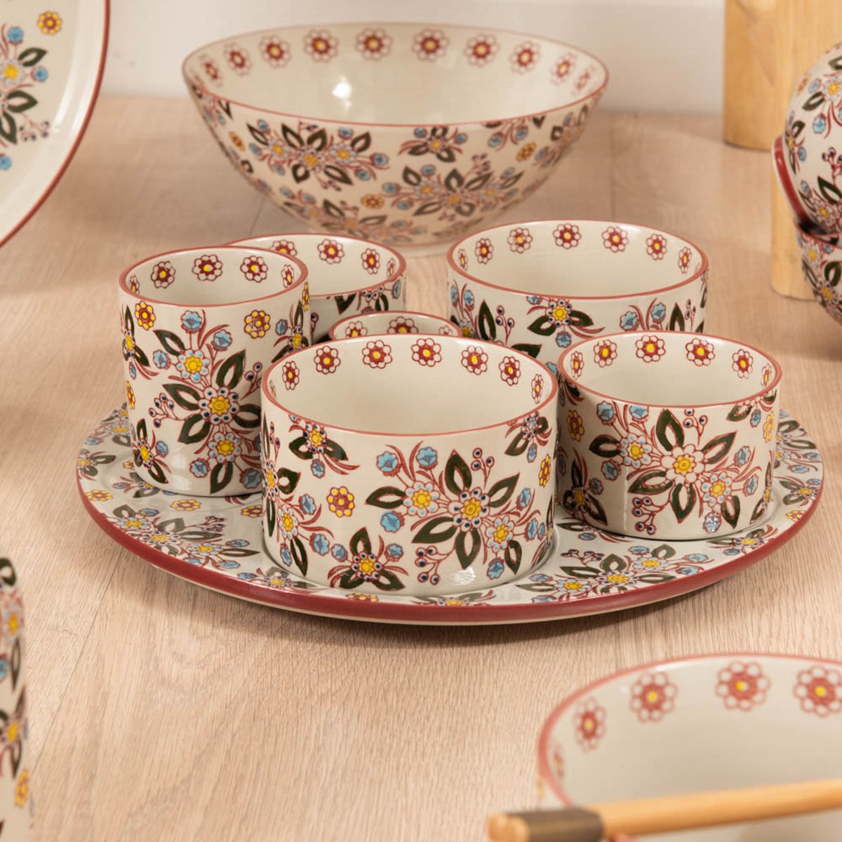 Service apéritif 6 pièces Siena 31 cm - SIENA multicolore, TABLE PASSION