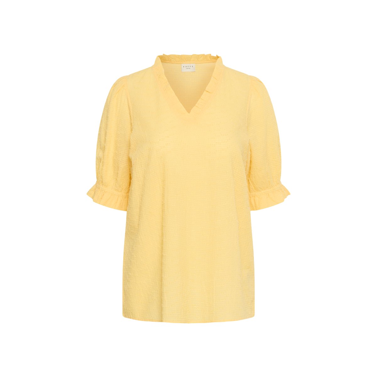 Blouse à manches courtes jaune sunlight, KAFFE CURVE