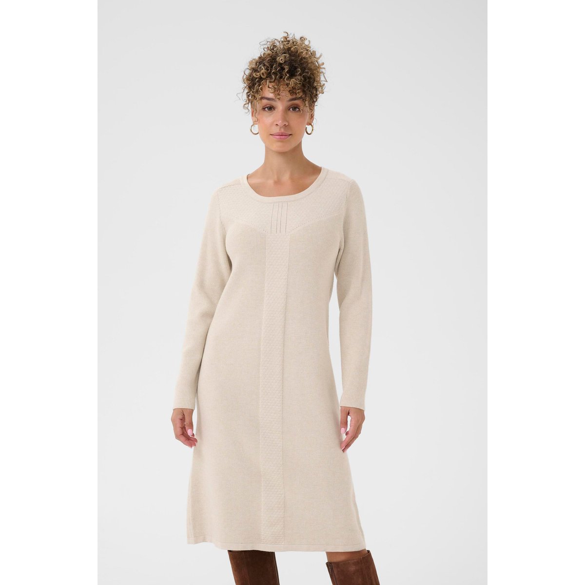 Robe beige oatmelange, CREAM