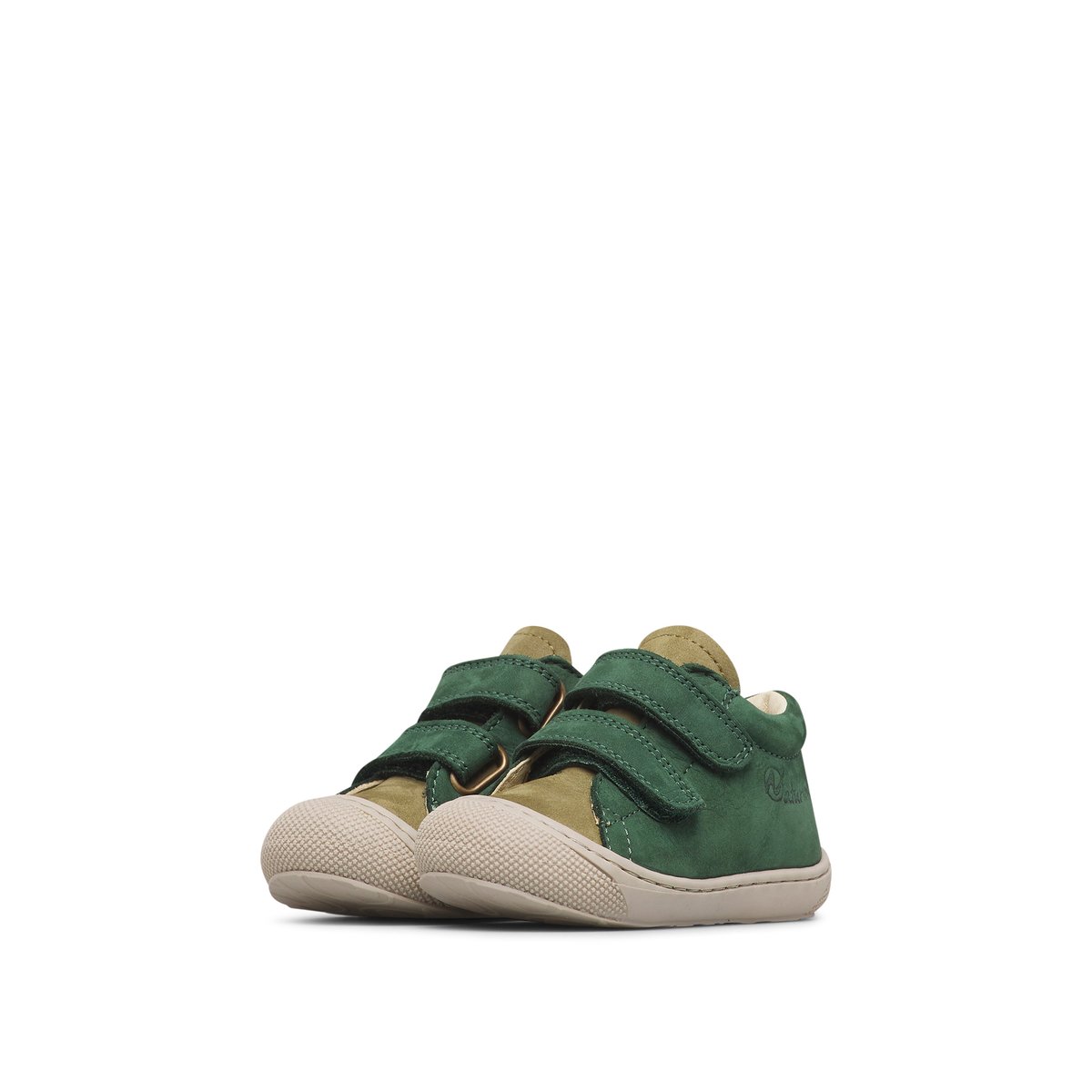 Chaussures premiers pas en cuir COCOON VL vert-kaki, NATURINO