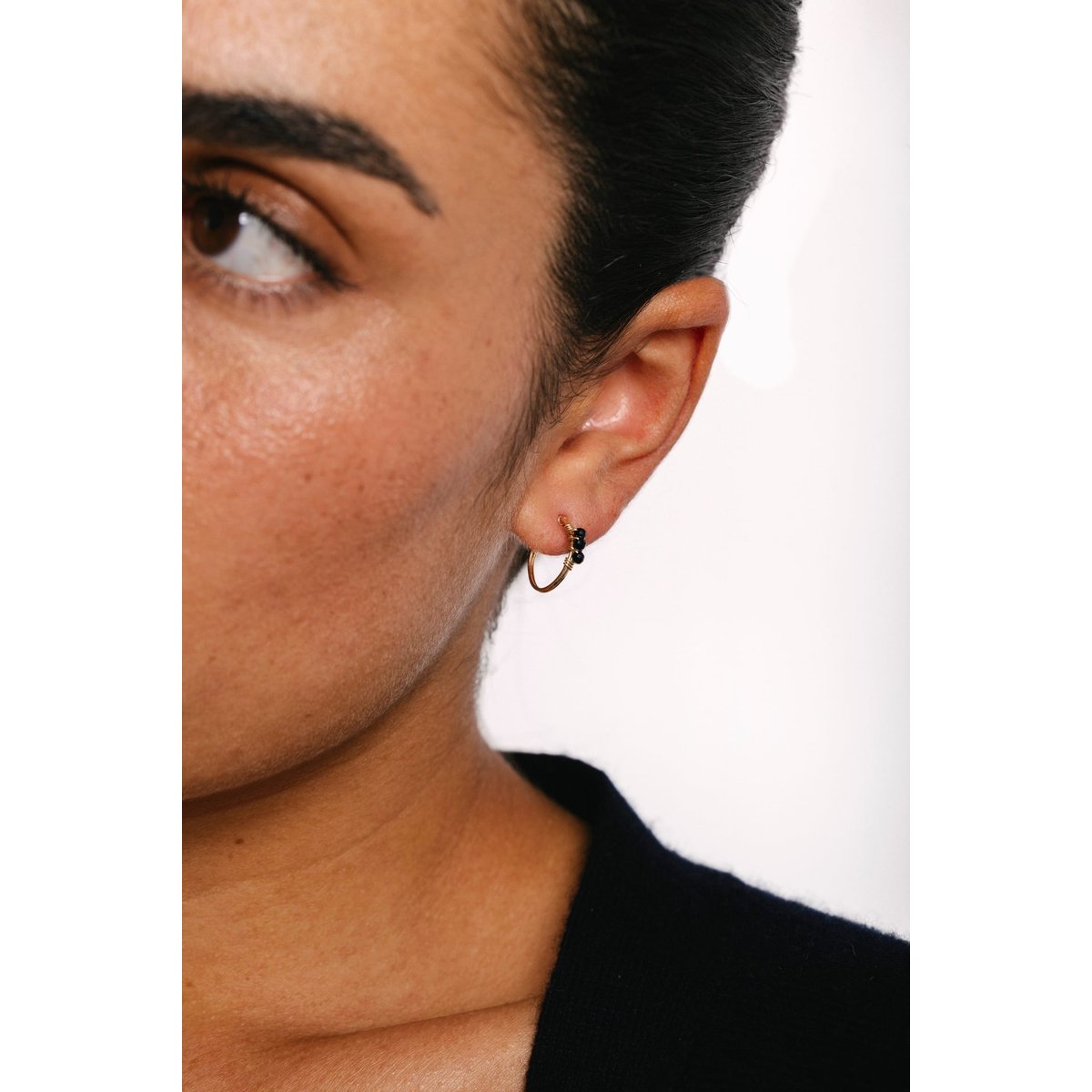 Créoles Théa - Spinelle argent / tanzanite, YAY PARIS