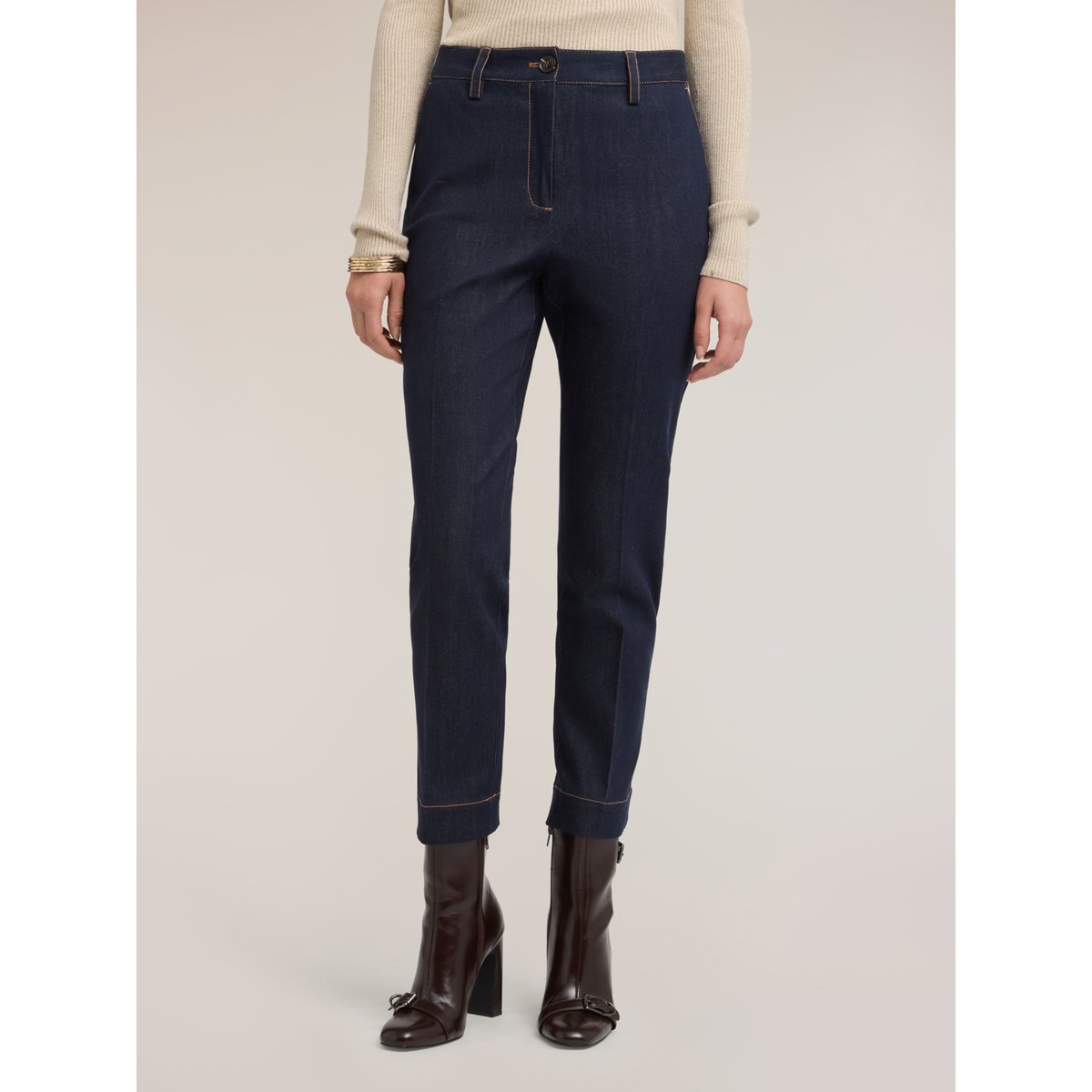 Jean chino façon tailleur bleu, MOTIVI