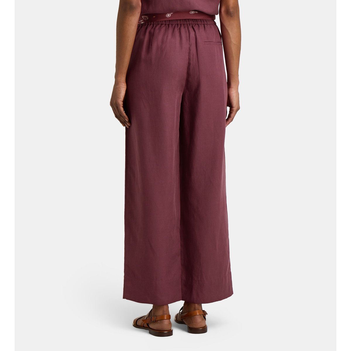 Pantalon karrot large à pinces rose foncé, JODHPUR