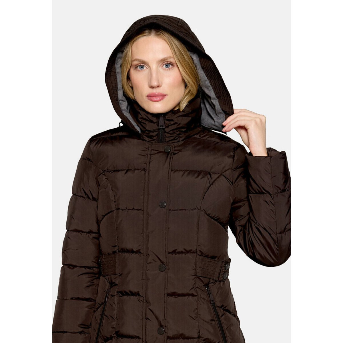 Veste outdoor à capuche amovible black bean, BETTY BARCLAY