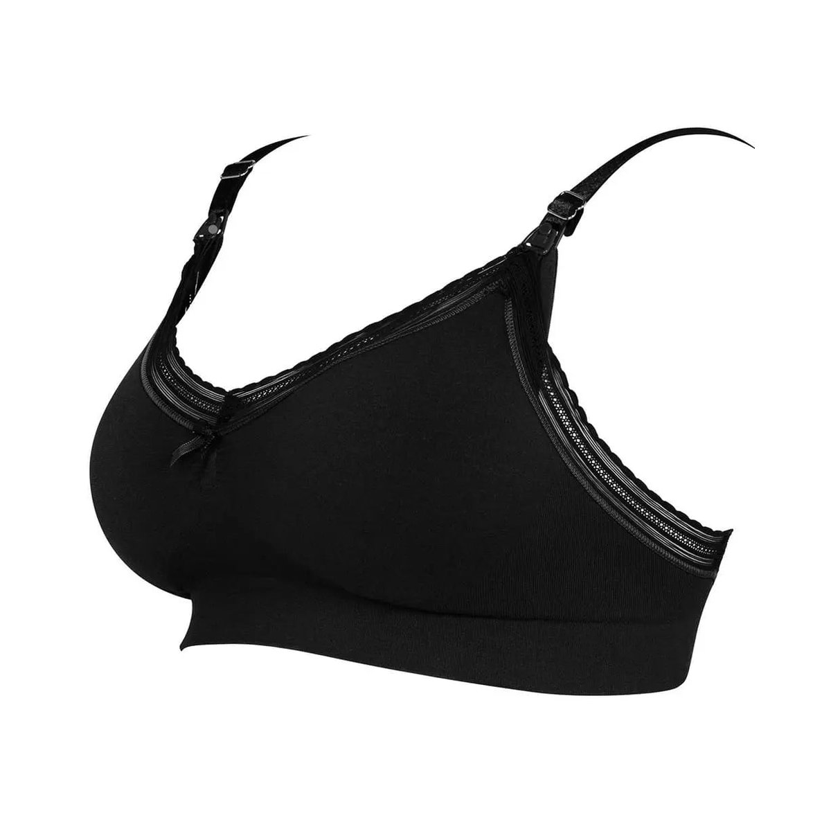 Brassière de grossesse et d'allaitement Milk noir, CACHE COEUR