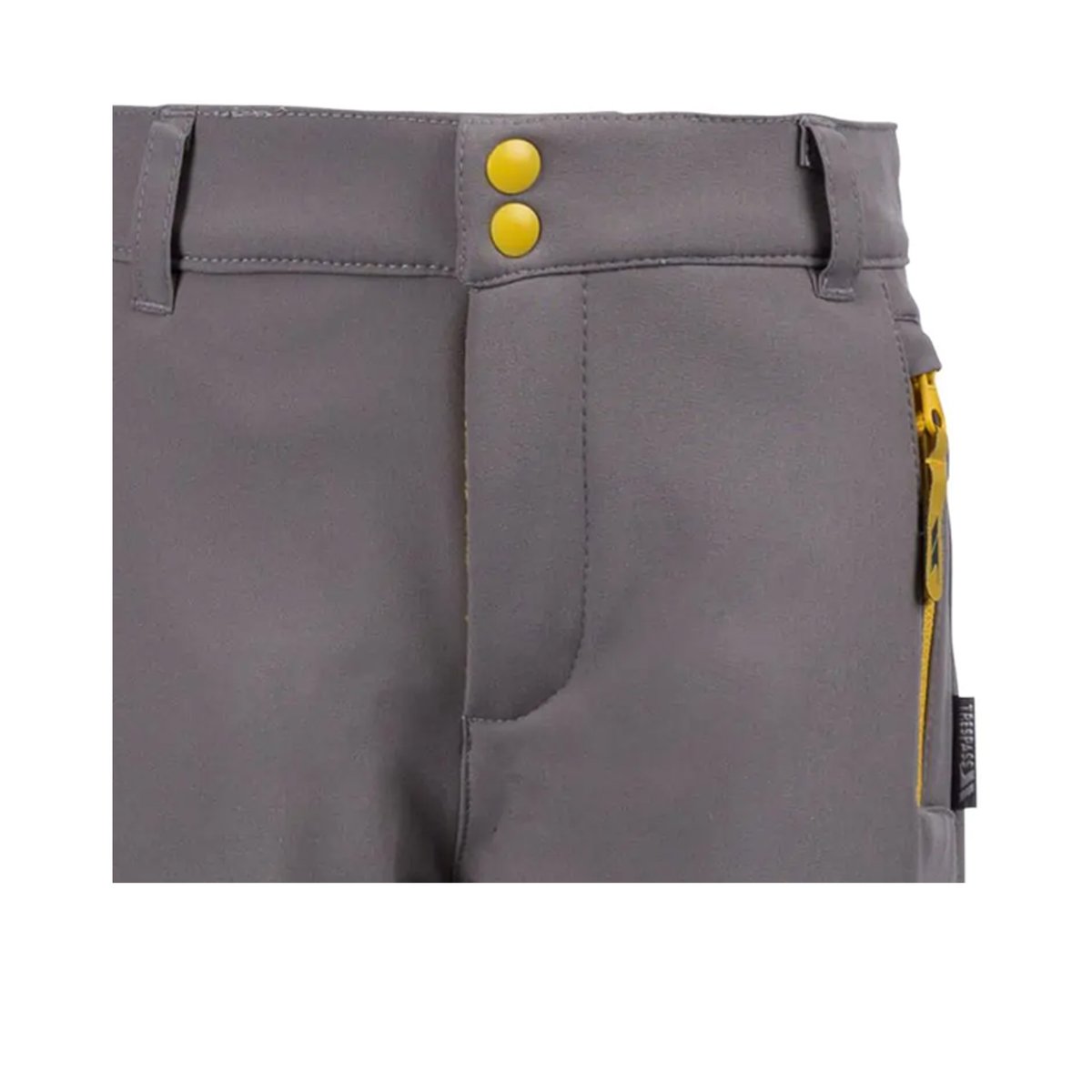 Pantalon de randonnée HURRY gris orage / jaune, TRESPASS