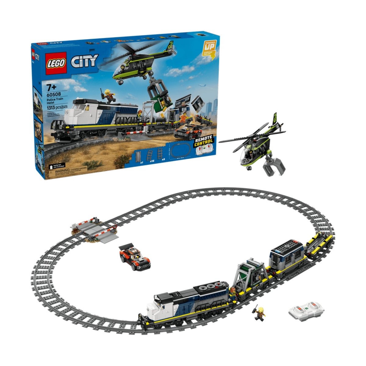 Le braquage du train de police multicolore, LEGO