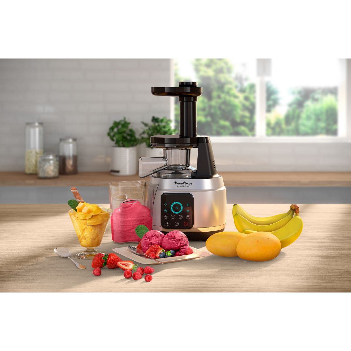 Extracteur De Jus Juice & Clean Alu Zu420e10 noir, alu, MOULINEX