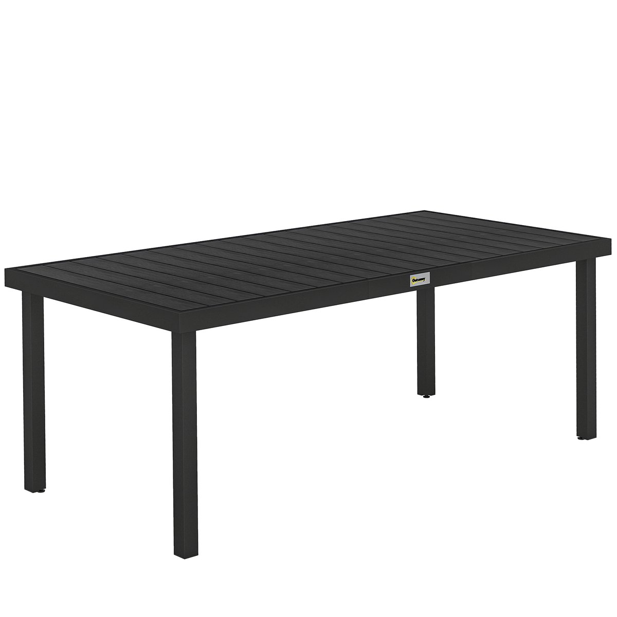 Table de jardin Aluminium Marron noir, OUTSUNNY