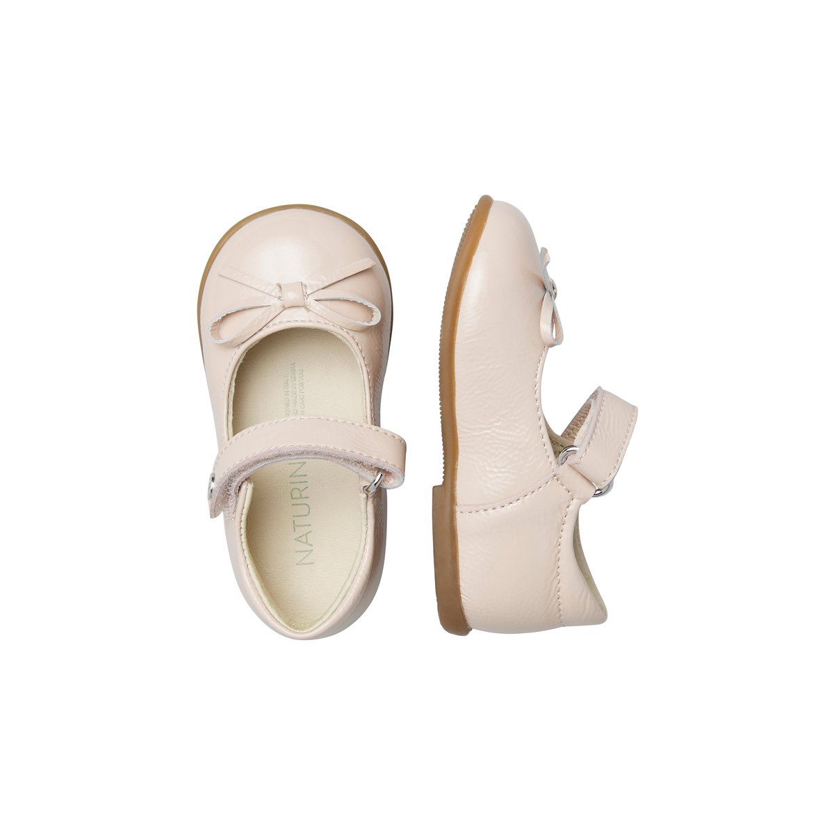Ballerines en cuir verni BALLET rose clair-, NATURINO