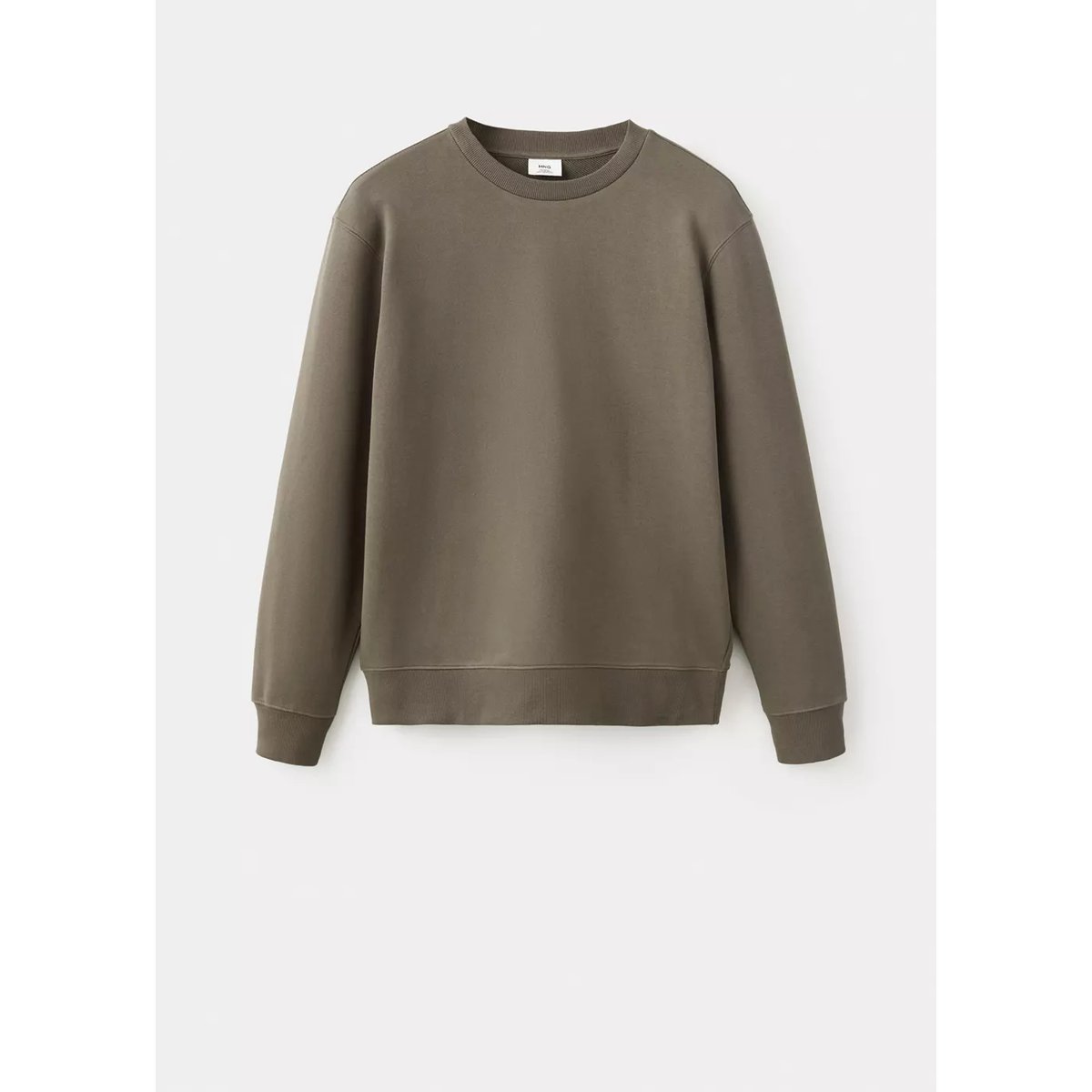 Sweat coton relaxed-fit gris vison, MANGO MAN