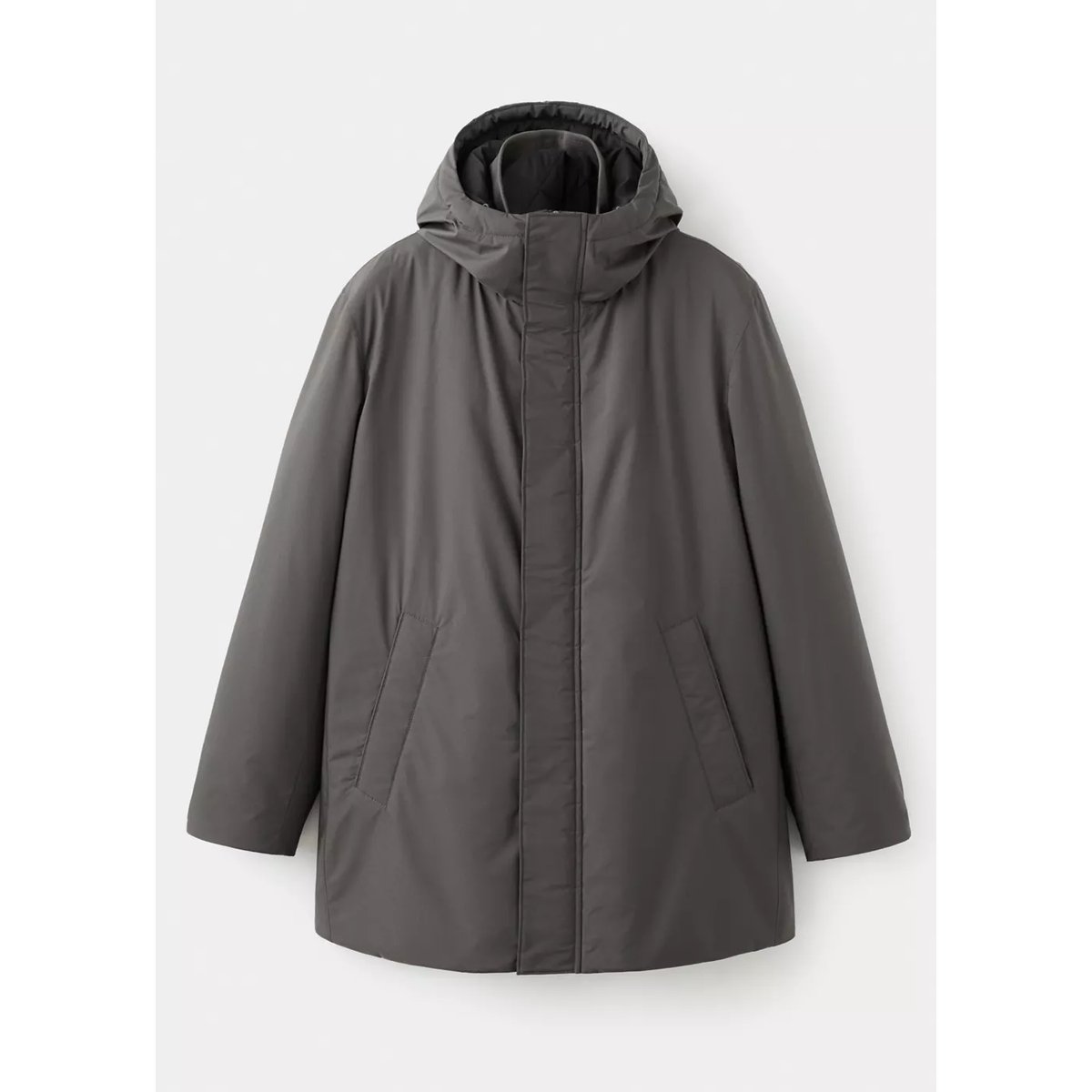 Parka matelassée déperlante et amovible gris, MANGO MAN