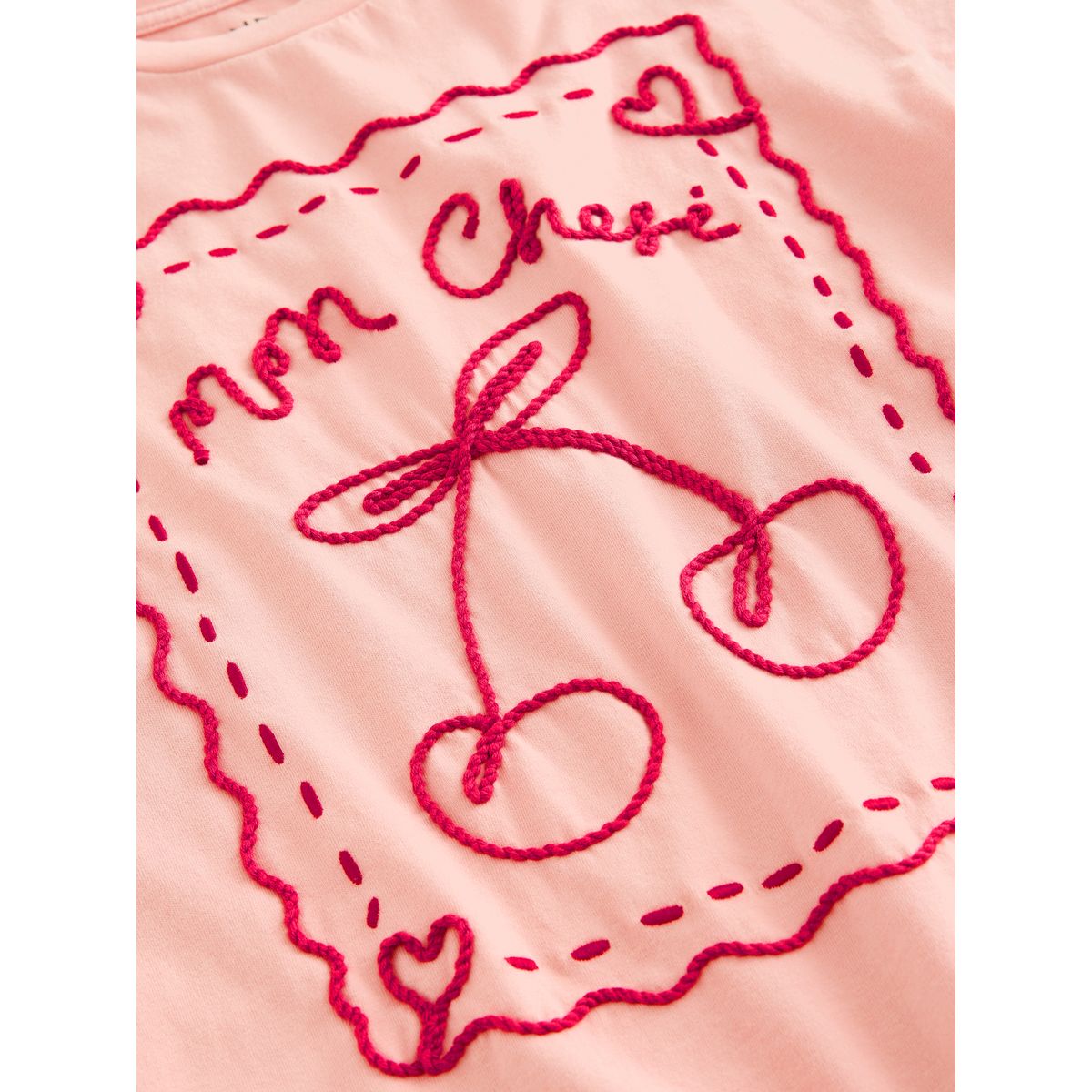 T-shirt oversize à motif cerise cornelli rose, NEXT