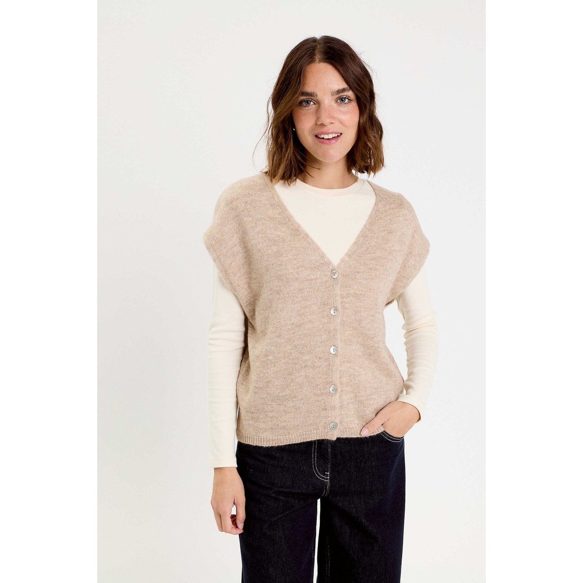 Gilet sans manches sable, CACHE CACHE